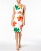 Calvin Klein Tropical-print Sheath Dress