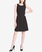 Tommy Hilfiger Zipper-trim Ponte-knit Fit & Flare Dress