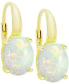 Victoria Townsend Opal Drop Earrings (3 Ct. T.w.) In 18k Gold-plated Sterling Silver