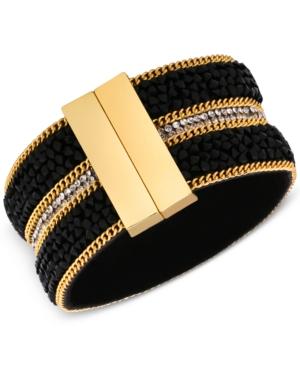 Guess Mixed-media Magnetic Cuff Bracelet