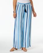Ny Collection Petite Striped Pull-on Palazzo Pants