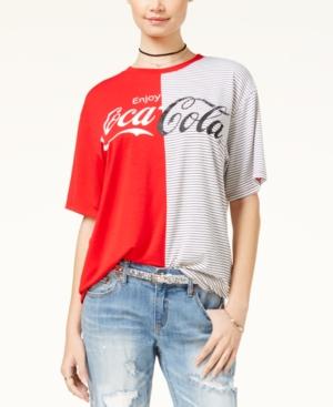 Hybrid Juniors' Enjoy Coca-cola Split Graphic T-shirt