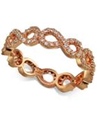Giani Bernini Cubic Zirconia Pave Infinity Ring In 18k Rose Gold-plated Sterling Silver, Created For Macy's