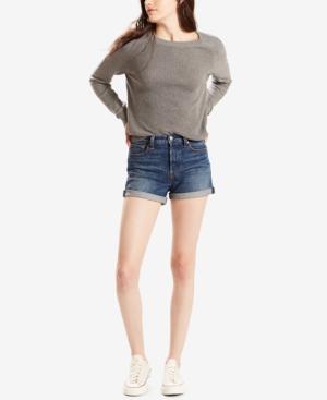 Levi's Wedgie Dark Blue Wash Denim Shorts
