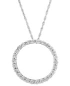 Diamond Pendant, 14k White Gold Diamond Circle (1/4 Ct. T.w.)
