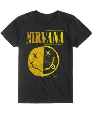 New World Men's Nirvana Split Smiley Logo-print T-shirt