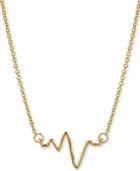 Sarah Chloe Heartbeat Necklace In 14k Gold Over Silver, 16 + 2 Extender (also Available In Sterling Silver)