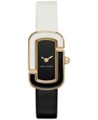 Marc Jacob's Women's The Jacobs Black & White Leather Strap Watch 23x39mm