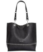 Calvin Klein Chain Reversible Tote With Pouch