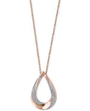 Pave Rose By Effy Diamond Teardrop Pendant Necklace (1/4 Ct. T.w.) In 14k Rose Gold