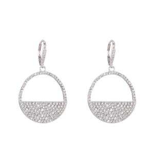 Nina Cut-out Disk Pave Earrings