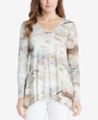 Karen Kane Printed Asymmetrical Swing Top