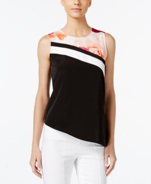 Calvin Klein Printed Asymmetrical Shell