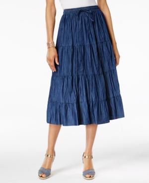 Alfred Dunner Crinkled A-line Skirt