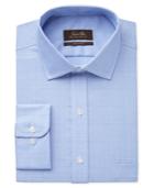 Tasso Elba Men's Classic-fit Non-iron True Blue Glen Plaid Dress Shirt, Created For Macy's