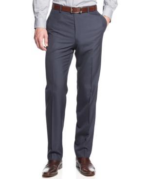 Calvin Klein Slim-fit Dress Pants Blue Sharkskin