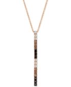 Le Vian Tri-color Diamond 18 Pendant Necklace (1 Ct. T.w.) In 14k Rose Gold