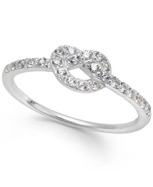 Giani Bernini Cubic Zirconia Knot Ring In 18k Gold Over Sterling Silver (1/4 Ct. T.w.)