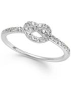 Giani Bernini Cubic Zirconia Knot Ring In 18k Gold Over Sterling Silver (1/4 Ct. T.w.)