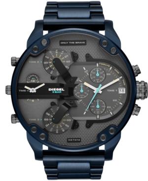 Diesel Men's Chronograph Mr. Daddy 2.0 Blue Stainless Steel Bracelet Watch 57mm