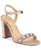 Jewel By Badgley Mischka Hendricks Block-heel Evening Sandals Women's Shoes
