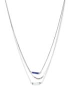 Kenneth Cole Gold-tone Blue Stone Trio Convertible Necklace