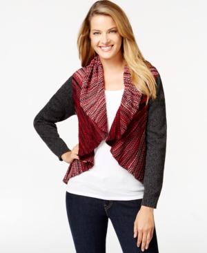 Style & Co. Petite Multi-knit Circle Cardigan, Only At Macy's