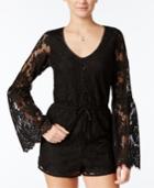 American Rag Lace Bell-sleeve Romper, Only At Macy's