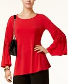 Alfani Ruched Bell-sleeve Top, Created For Macy's