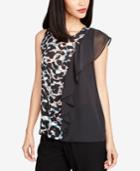 Rachel Rachel Roy Printed Colorblocked Ruffle Tank Top, Created For Macy's