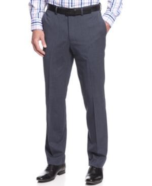 Kenneth Cole New York Dress Pants Medium Blue Sharkskin Slim Fit