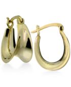 Giani Bernini Sculptural Curved Hoop Earrings In 18k Gold-plated Sterling Silver, Only At Macy's