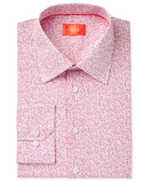 Tallia Men's Fitted Small Floral Printed Ground Dress Shirt