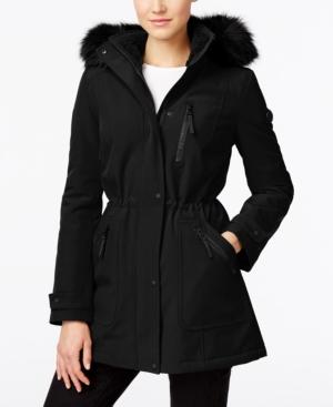 Calvin Klein Petite Faux-fur-trim Anorak