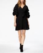 Bar Iii Ruffled Faux-wrap Dress, Created For Macy's