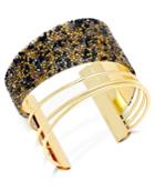 Thalia Sodi Gold-tone Rough Glitter Cuff Bracelet, Only At Macy's