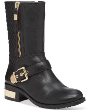 Vince Camuto Whynn Quilted Moto Booties Women's Shoes