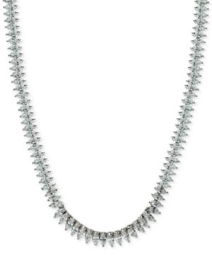 Giani Bernini Cubic Zirconia Marquise Collar Necklace In Sterling Silver, Only At Macy's