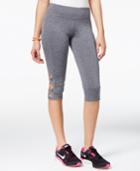 Material Girl Active Juniors' Cropped Cutout Leggings, Only At Macy's