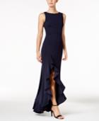 Calvin Klein Ruffled High-low Gown