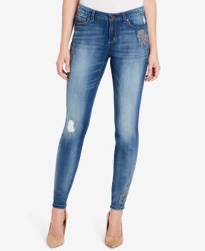 Vintage America Juniors' Ripped Skinny Jeans