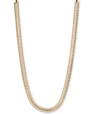 Anne Klein Silver-tone Flat Chain Necklace
