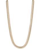 Anne Klein Silver-tone Flat Chain Necklace