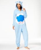 Briefly Stated Plus Size Fuzzy Grumpy Bear Hooded Jumpsuit