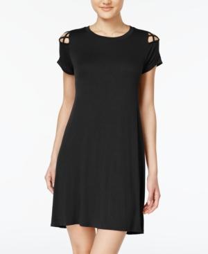 Planet Gold Juniors' Strappy-shoulder T-shirt Dress