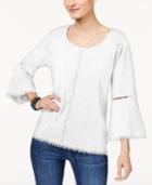 Style & Co Lantern-sleeve Top, Created For Macy's
