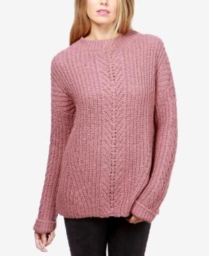 Lucky Brand Open-knit Crew-neck Sweater