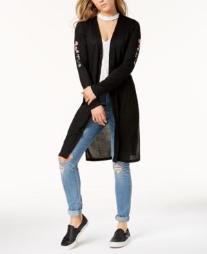 One Hart Juniors' Embroidered Long Cardigan, Created For Macy's