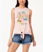 Rebellious One Juniors' Vacay Graphic-print Tank Top