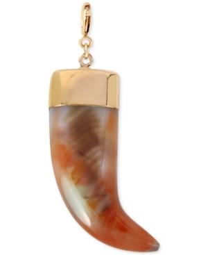 M. Haskell For Inc Gold-tone Red Agate Horn Clip-on Pendant, Only At Macy's